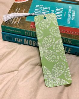 Green clover swirl bookmark product photo